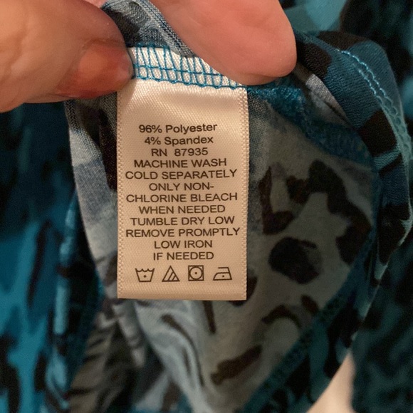 Simonton Says LS TOP SZ MEDIUM. Teal/black - Picture 6 of 8